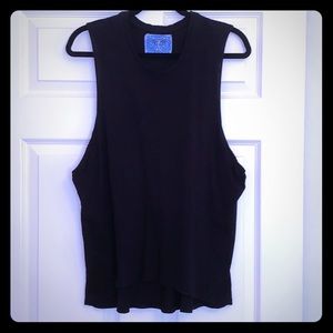 Nation LTD Black Cut off Sleeveless T-Shirt Large. excellent condition